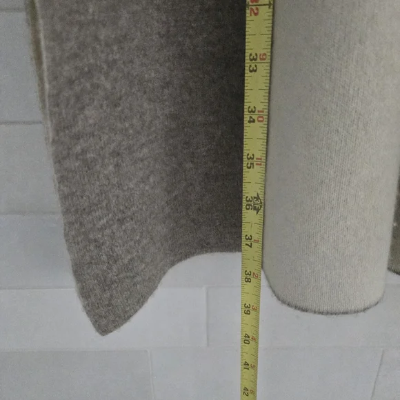 Max Studio Luxury Cashmere Double Face Open Front Long Cardigan Sweater Jacket M - Picture 7 of 8